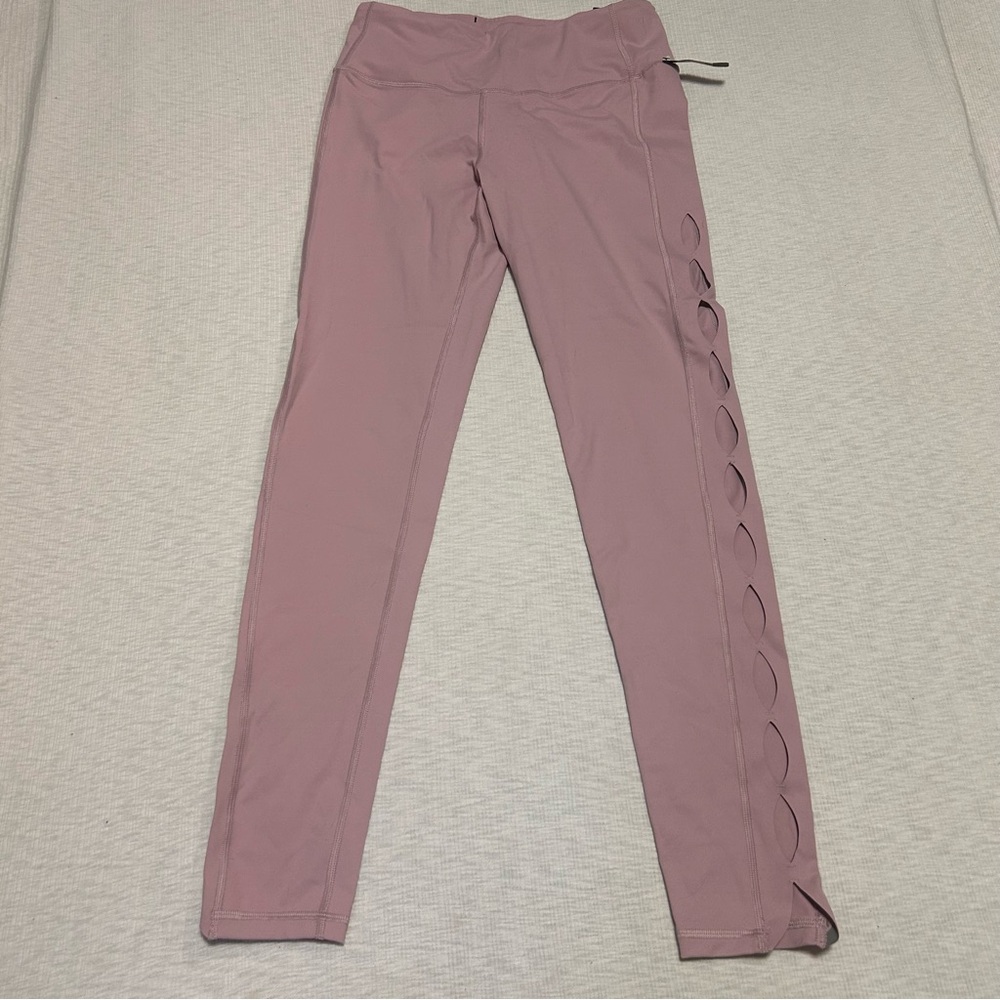 Victoria SPORT Knockout Laser Cut Open Sides Tights Size Medium Tall Leggings